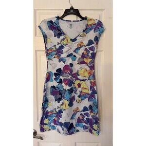 Title Nine Women's Floral Diamalete Cap Sleeveless Athletic Travel Dress MEDIUM